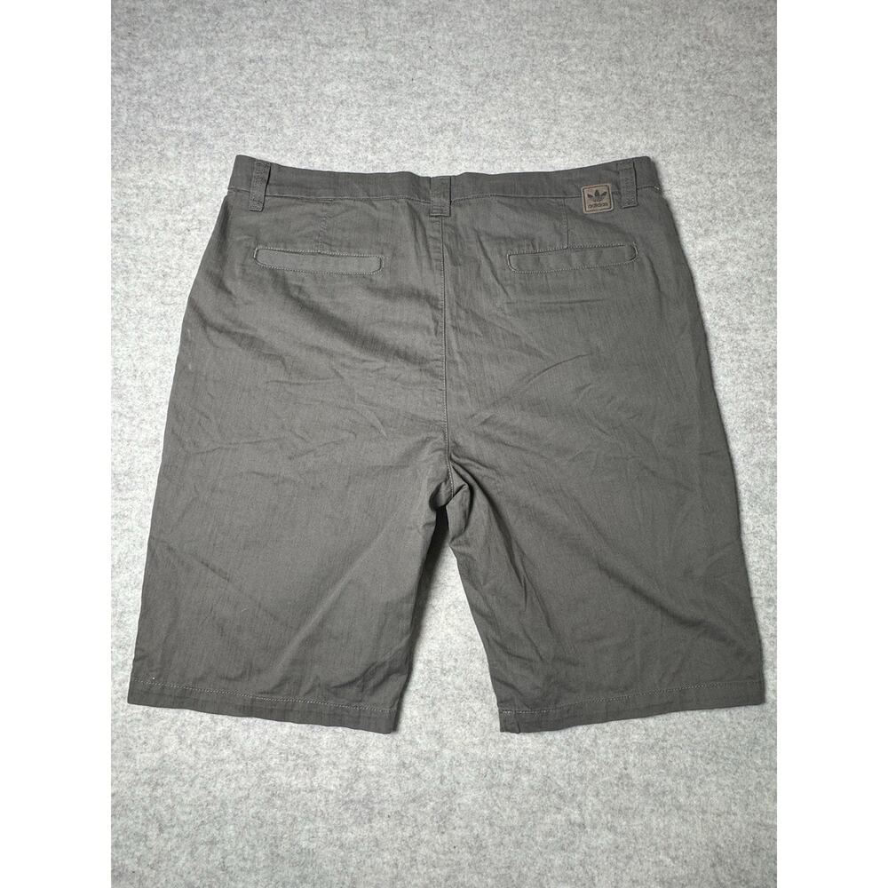 Adidas Originals Mens Shorts 36 Brown Cotton Slub Twill Performance Casual Golf - Picture 9 of 12